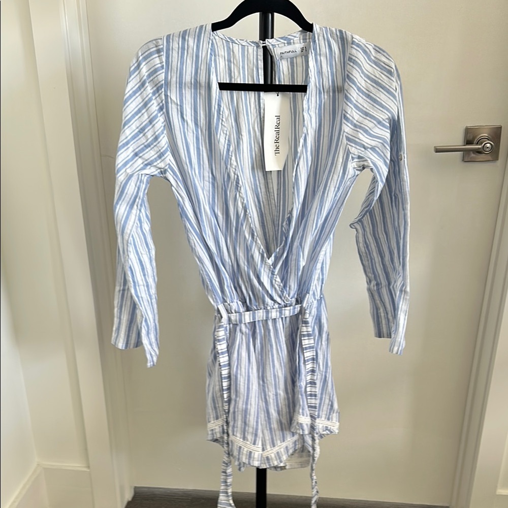 Michael Stars Striped V-Neck Dress
